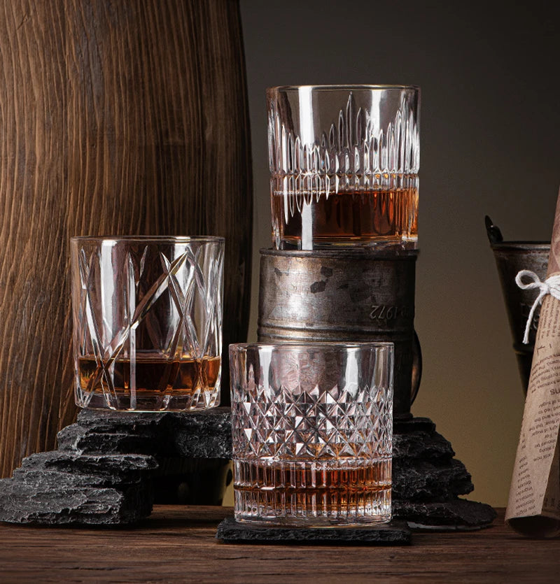 Whiskey Glasses,Scotch Glasses,Old Fashioned Whiskey Glasses/Perfect Gift for Scotch Lovers/Style Glassware for Bourbon/Rum