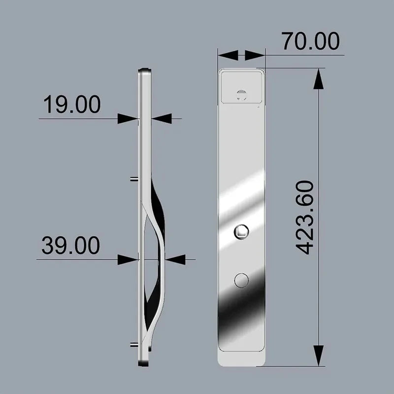 New Arrival Tuya WiIFI 3D Face Recognition ID Smart Door Lock with Peephole Camera Display