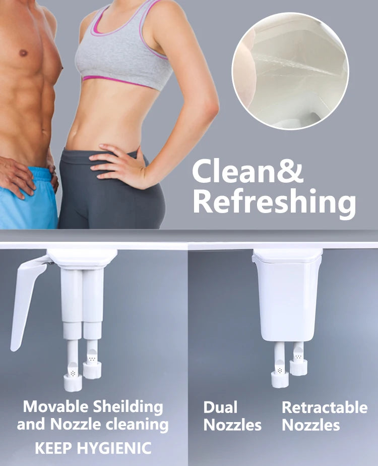 Slim Bidet Bidet For Toilet WC Water Spray Dual Nozzle Self Cleaning Feminine Butt Wash Muslim Shattaf Toile Attachment Bidet