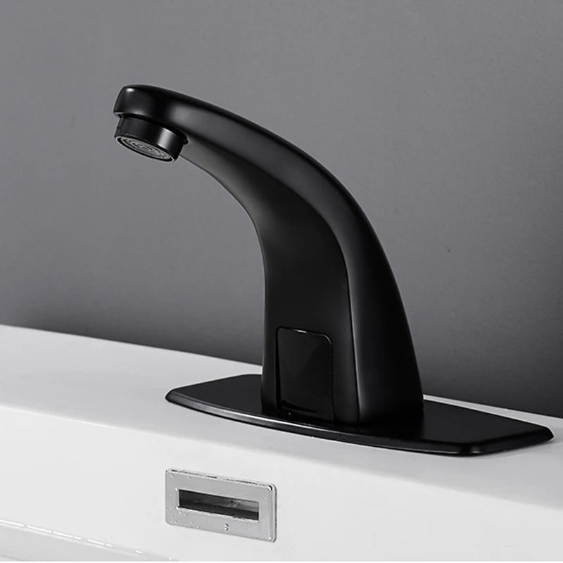 Matte Black Sensor Smart Basin Faucet Hot Cold Mixer Crane Basin Faucet Touchless Faucet Water Tap Torneira de lavatório