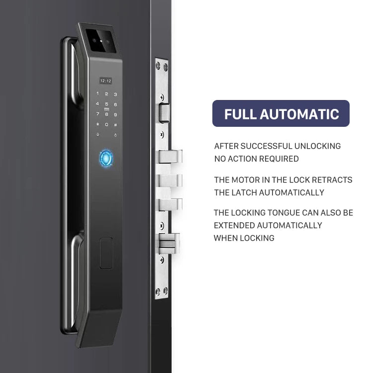 Factory Price 3D Face Recognition Wifi Keyless Fingerprint App Remote Control Smart Door Lock With Camera