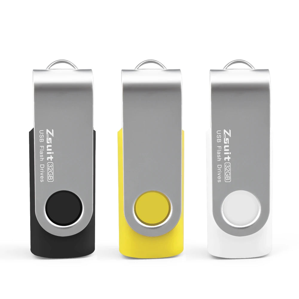 Hot Selling Swivel Metal USB Flash Drive in Various Colors 1GB to 128GB USB 2.0 E14 CE FCC ROHS Certified 9g