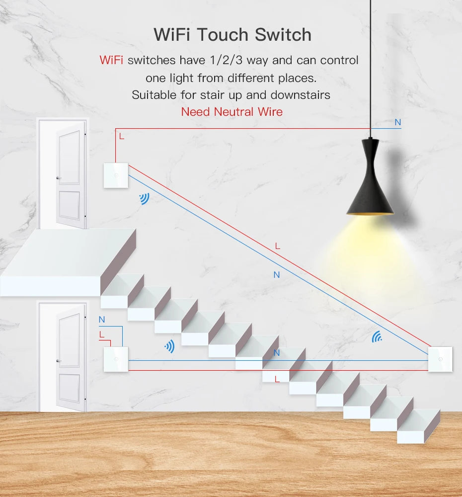 BSEED WIFI Wall Light Switches Glass Panel Parts White Smart Touch Switches Function Parts EU Sockets Power Outlet Parts
