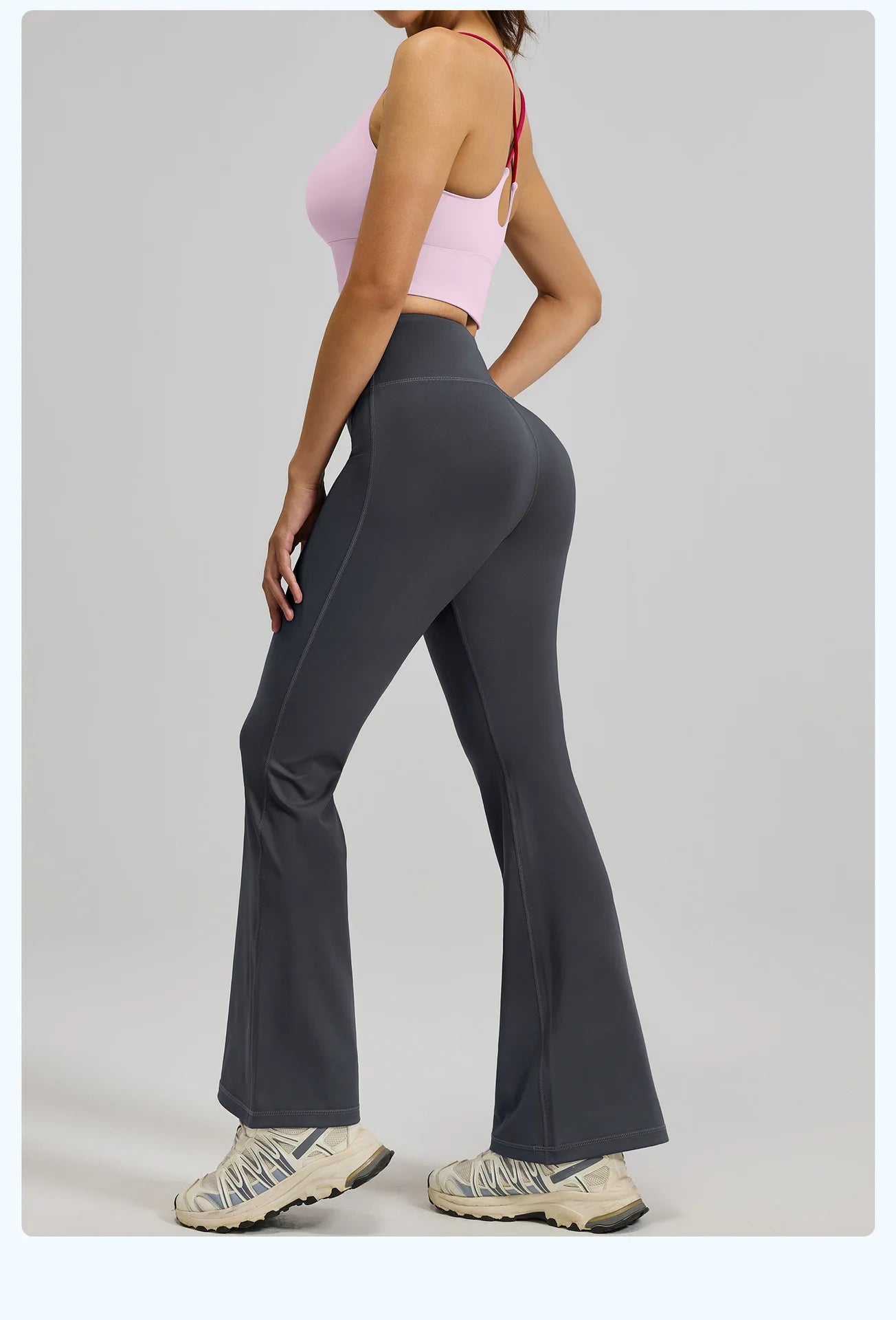 Women's High-Waist Hip-Lifting V-neck Sleeveless Two-Piece Fitness Suit Breathable Slimming Yoga Suit Four-Way Stretch Solid