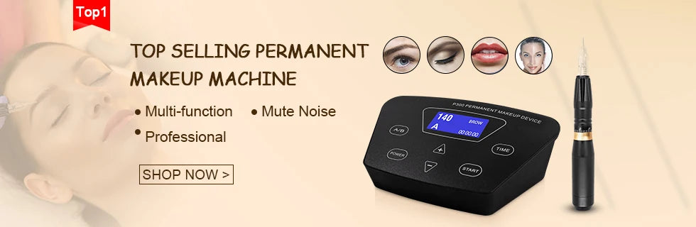 Permanent Makeup Machine Sets Dual Use Rotary Tattoo Machine Pen Tattoo Kits for Cheap Eyebrow Machine with 2 head P300