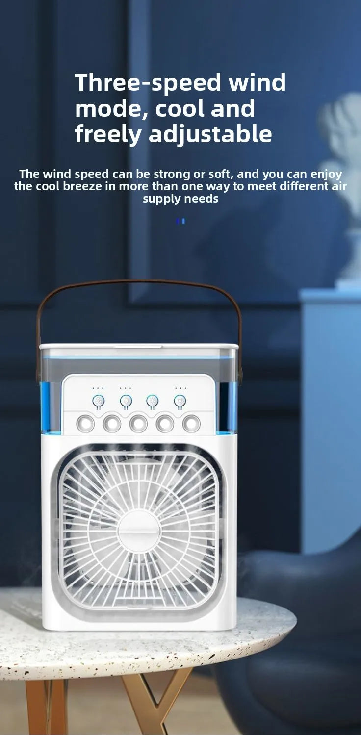 Five Hole Smart Spray Fan Humidifier Water Cooled Fan Desk Office Student Use Silent Hydrating Humidification Cooling Air Fan