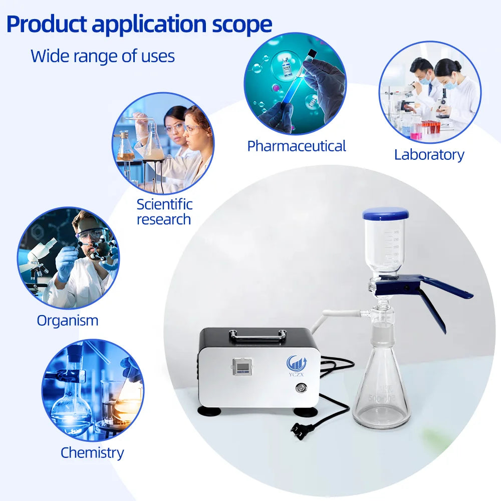 Diaphragm Vacuum Pump 10L/min Disposable Vacuum Filter Bomba De Vacio Biological Medicine Oil Free Vacuum Pump Laboratory