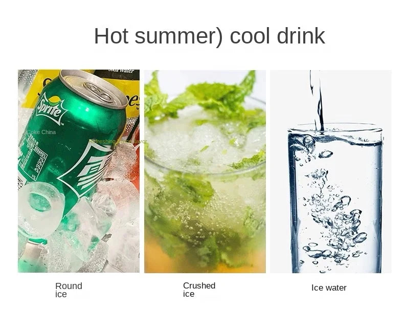 Multi Function Ice Water Dispenser Crushed Ice Maker 3-in-1 Restaurant Commercial Use Counter Top Electric Bakery Hotels