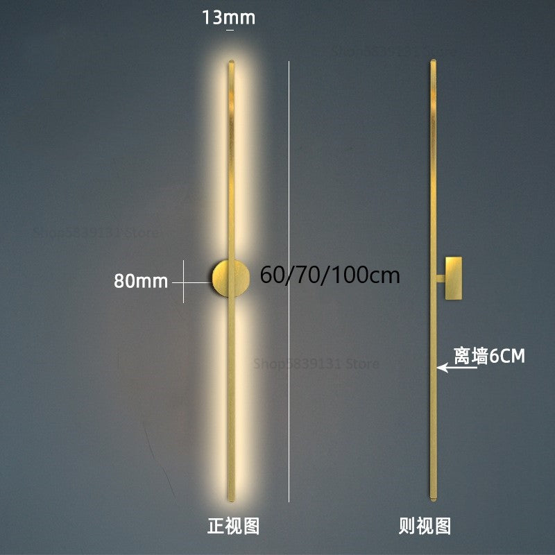 Modern Simple Line Wall Lamps Nordic Living Room Luxury Wall Decor Led Wall Light Creative Aisle Rotating Lam Wall Sconce Lights