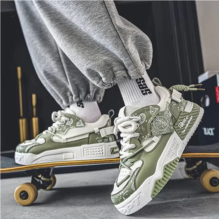 Competitive High Quality Casual Men's Skateboard Shoes Autumn Height Increasing Lace-Up Canvas Upper Lightweight Soft Sole Retro