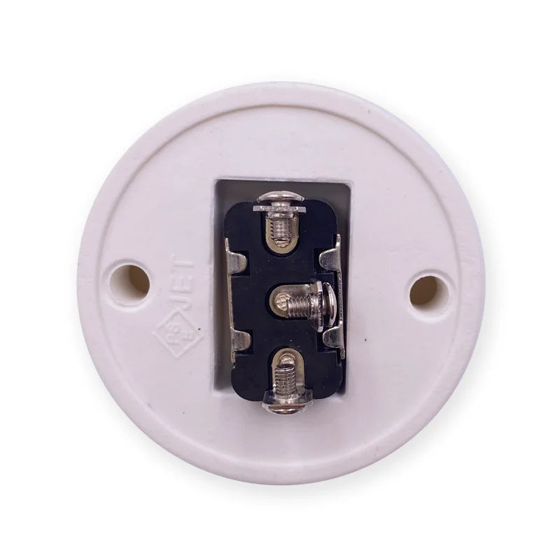 Home Improvement Round Ceramic Retro Toggle Switch 1 Ｗay 2 Way Control Wall Light Rocker Switch