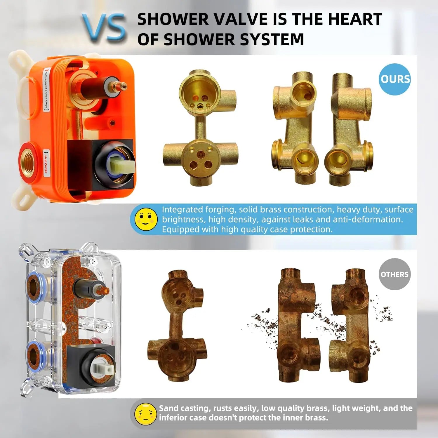 Brushed Gold Concealed Shower Mixer Set 16 Inch Ceiling Mounted Rain Shower System Rainfall Stainless Steel Shower Head