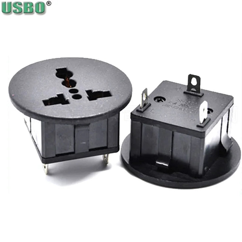 1PCS Black industry multi-functional PDU UPS outlet 3P Elcectrical 250V 13A US EU UK universal electrical AC power socket