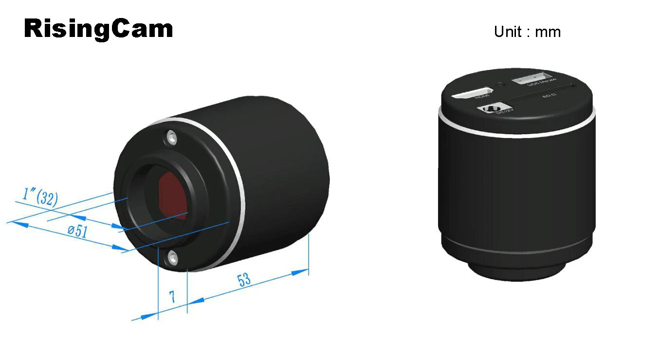 60fps 1080P imx30 sensor HDMI-compatible digital microscope camera with C mount for industrial biological microscope camera