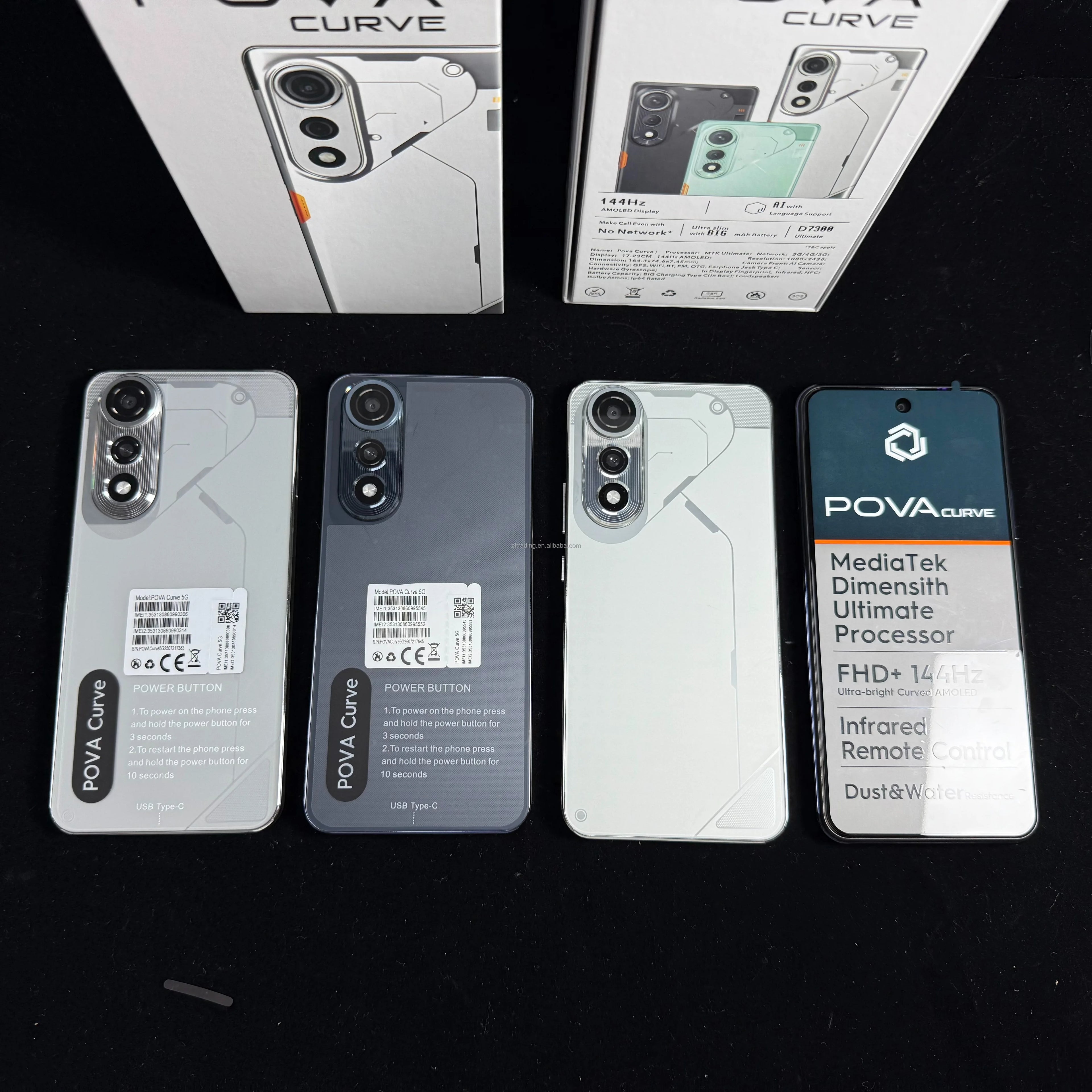 Hot Selling Popular 7.3inch Pova 7 16GB+1TB Smart Phone Mobile Phones 6800mAh Low Price
