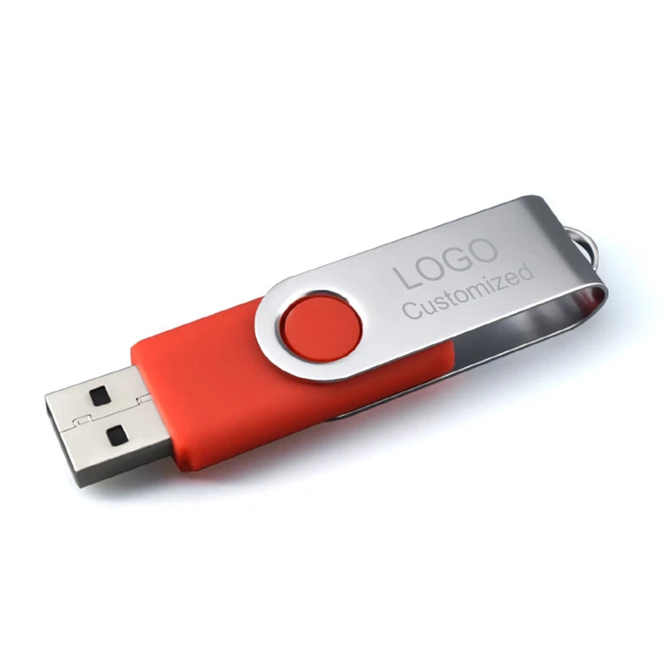 Hot Selling Swivel Metal USB Flash Drive in Various Colors 1GB to 128GB USB 2.0 E14 CE FCC ROHS Certified 9g