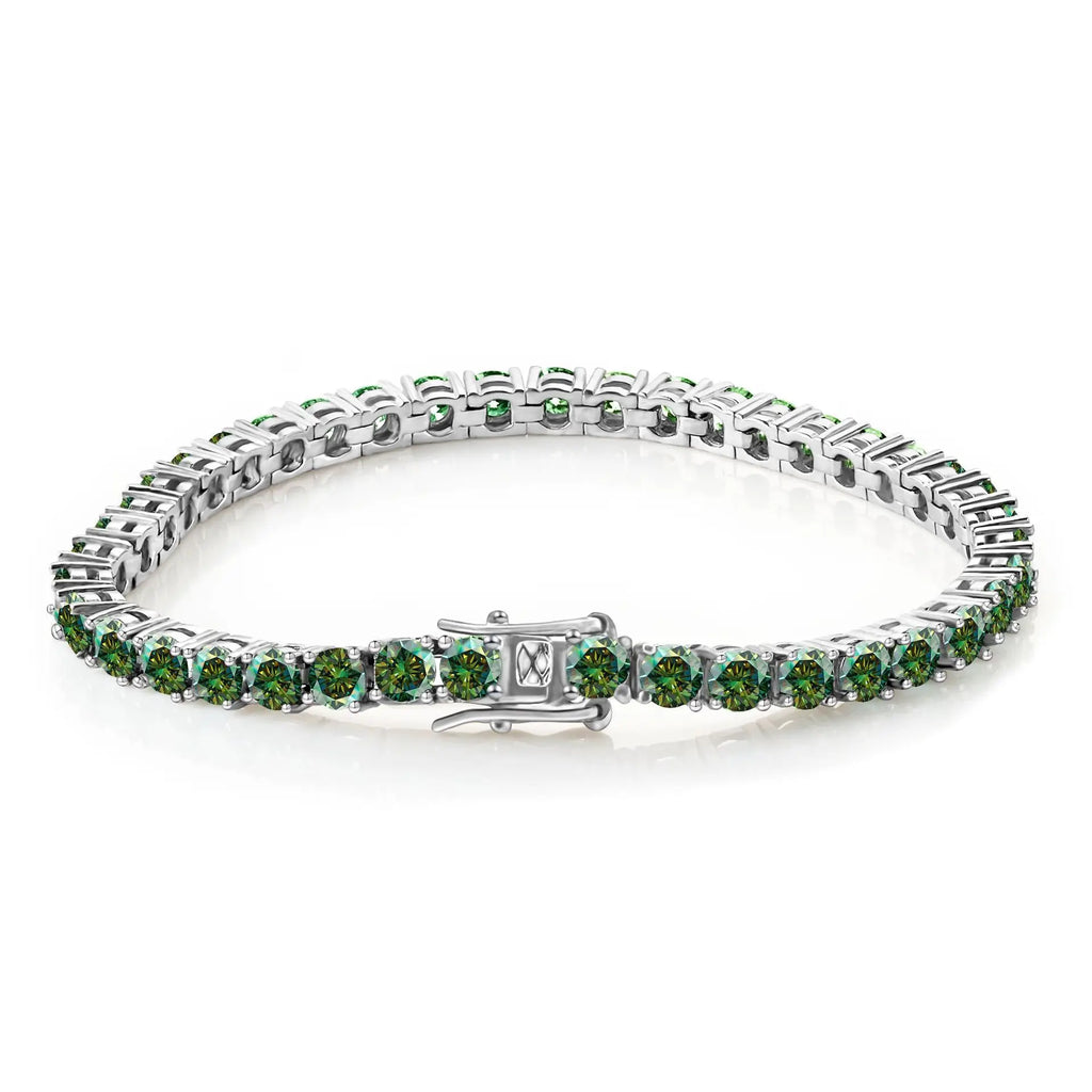 Fashion Exquisite Bracelet Bracelet 925 Sterling Silver Wedding Bracelet Tennis Shiny Colorful Moissanite Women Fashion