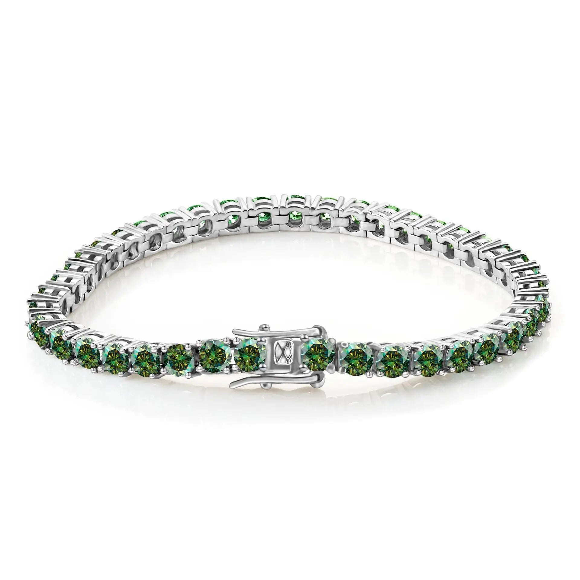 Fashion Exquisite Bracelet Bracelet 925 Sterling Silver Wedding Bracelet Tennis Shiny Colorful Moissanite Women Fashion