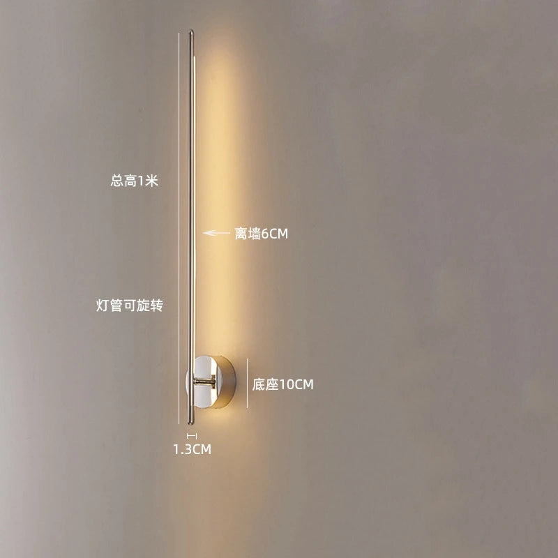 Modern Simple Line Wall Lamps Nordic Living Room Luxury Wall Decor Led Wall Light Creative Aisle Rotating Lam Wall Sconce Lights