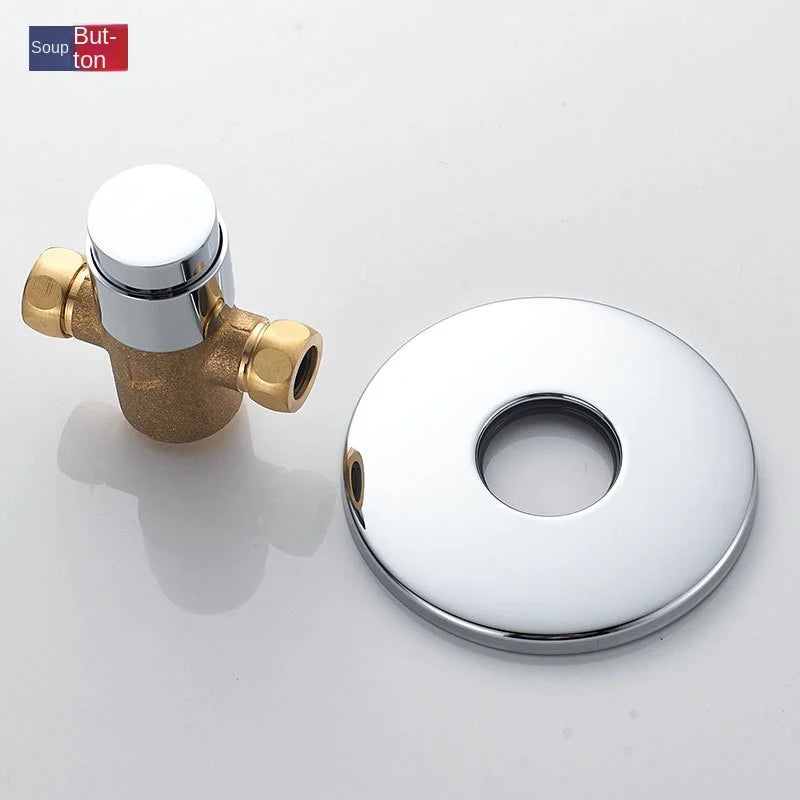Swimming Pool Bathroom Concealed Single-cold Delayed Shower Tap Outdoor Beach Surface-mounted Push-button Delayed Shower Switch