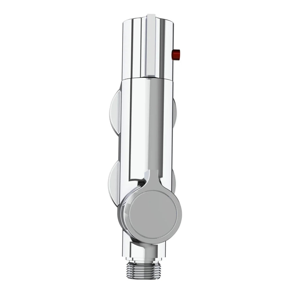 Modern Thermostatic Bath Shower Mixer Taps NBYT-65206 Bathroom Thermostatic Faucet Dual Handle Square Rain Spray Graphic Chrome