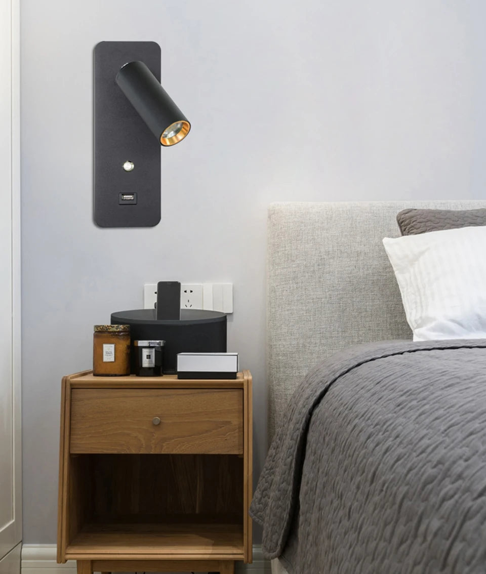 Indoor led wall lamps DC5V USB charge led  wall light bedroom modern wall lamp stair study livingroom sconce