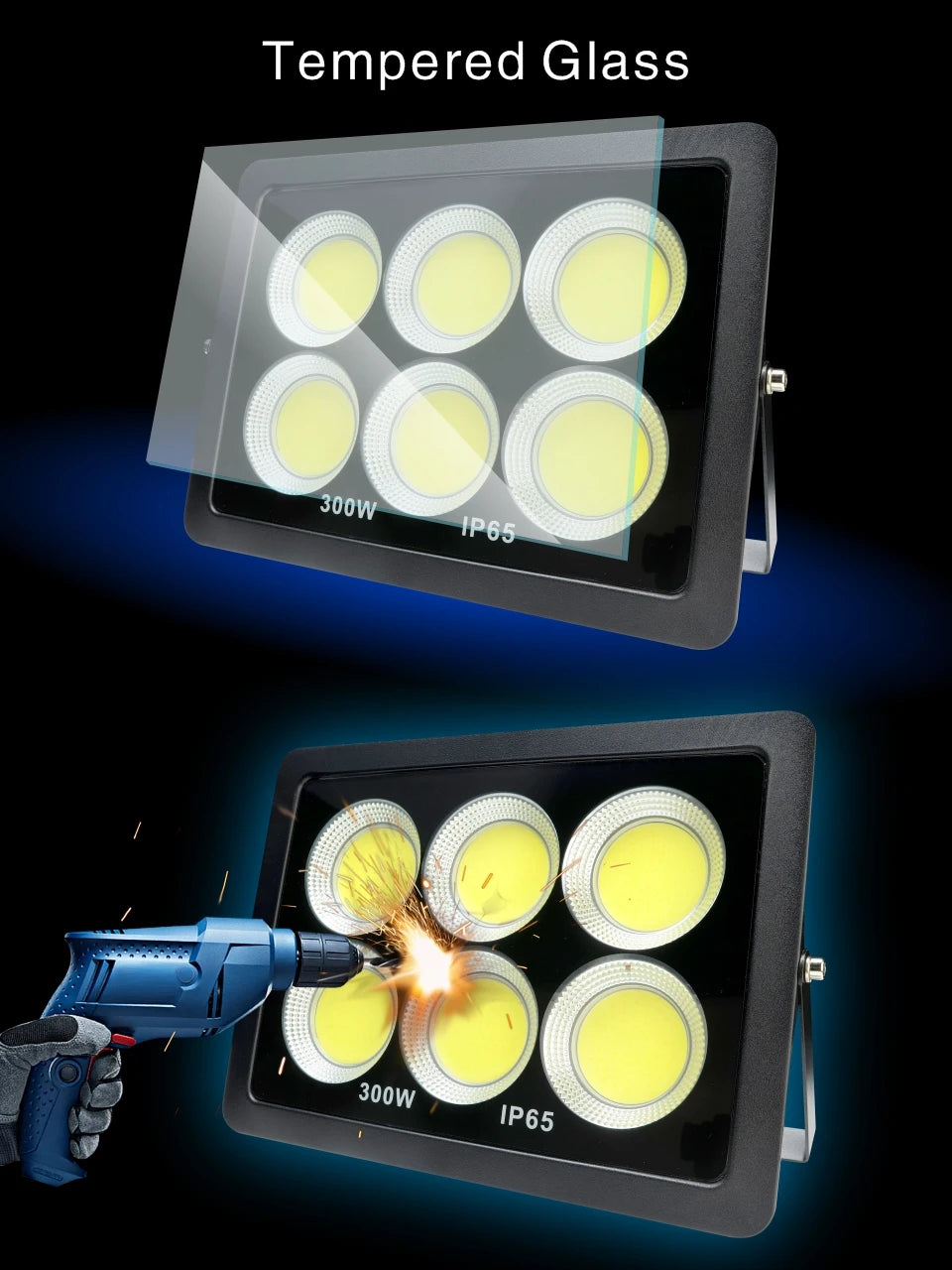 LED COB Floodlight 300W 200W 100W 50W Flood Light Outdoor Lighting 220V Spotlight IP65 Modern Waterproof Outdoor Led Garden Lamp