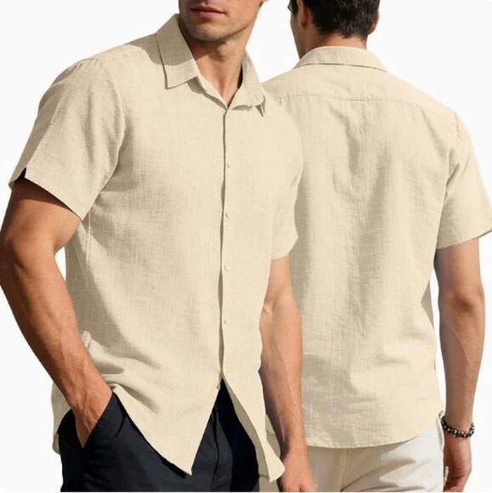 JAC22 B21080 Men's Cardigan Quick Drying Short Sleeved Shirt Casual Shirt