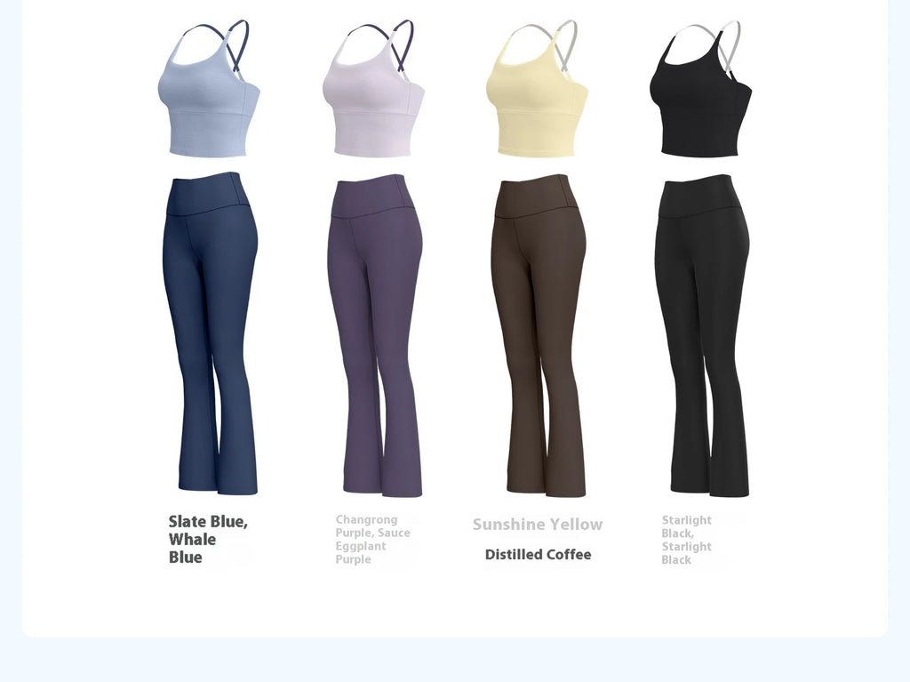 Women's High-Waist Hip-Lifting V-neck Sleeveless Two-Piece Fitness Suit Breathable Slimming Yoga Suit Four-Way Stretch Solid