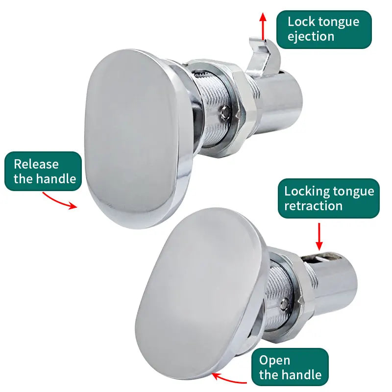 BSS320-6 High Quality Solid Zinc Alloy RV/Cabinet/Door Lock Full Metal New Condition