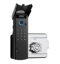 Wireless Electronic Rim Lock Kit for Home Biometric Fingerprint Password Unlock Tuya Smart Cloud Lock Steel Compatibility
