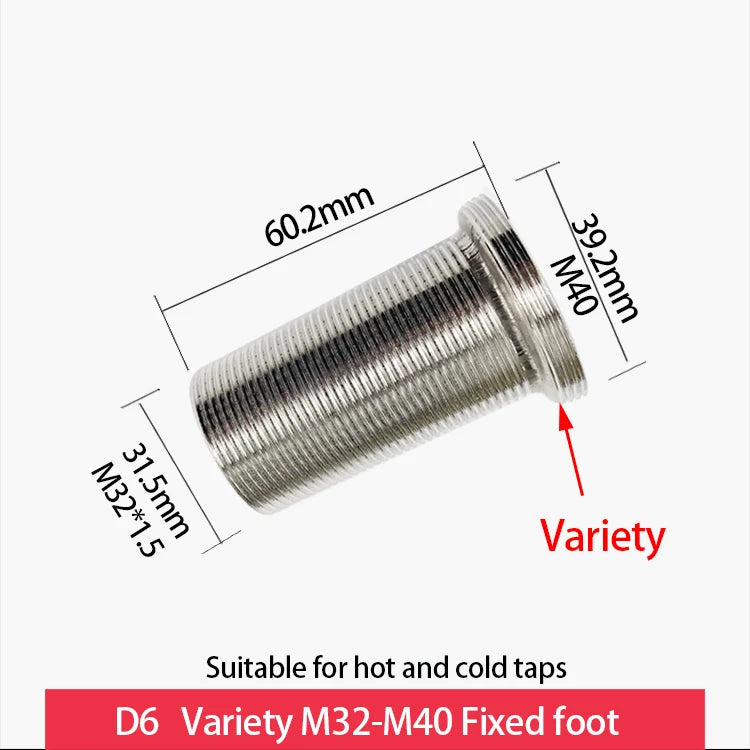 Copper kitchen sink hot and cold faucet accessories base fixed foot screw nut 30 plus filament