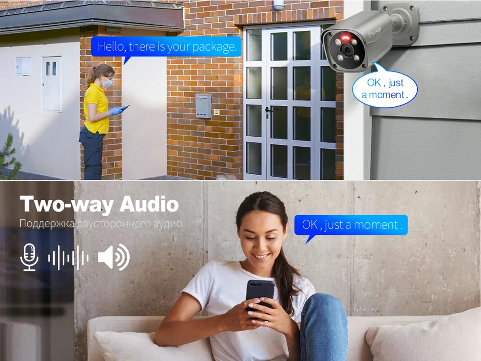 Top 4K Security Cameras Systems 16Channel 8Mp Surveillance Business Cctv Camera H.265 Poe Nvr Kit