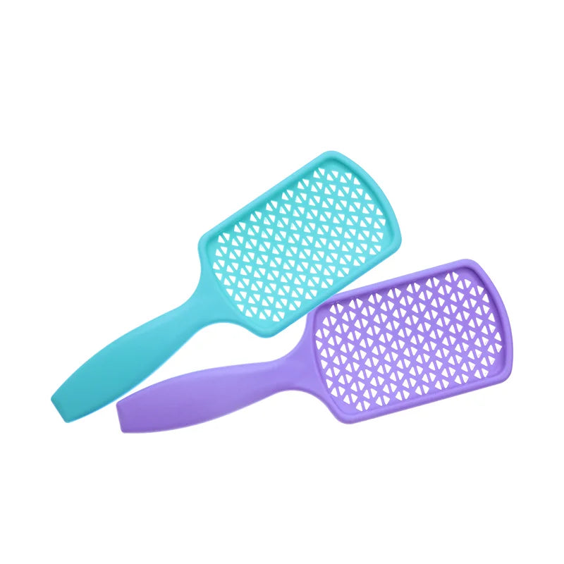 High Quality Customized Logo ABS Paddle Type Wet Vent Shower Detangling Hair Brush Plastic for Spherical Comb Hair Massage Comb