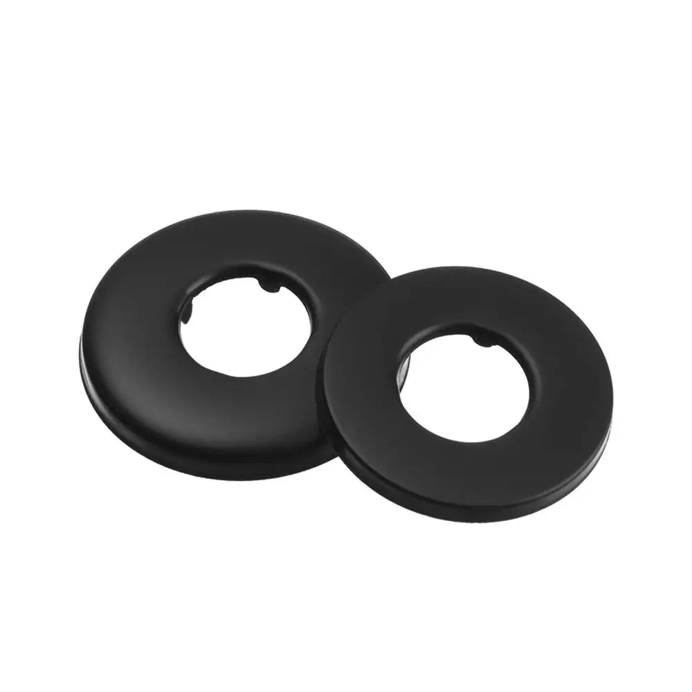 Black Shower Faucet Decorative Cover Chrome Finish Stainless Steel Wall Flange Water Pipe Wall Covers Bathroom Faucet Accessory
