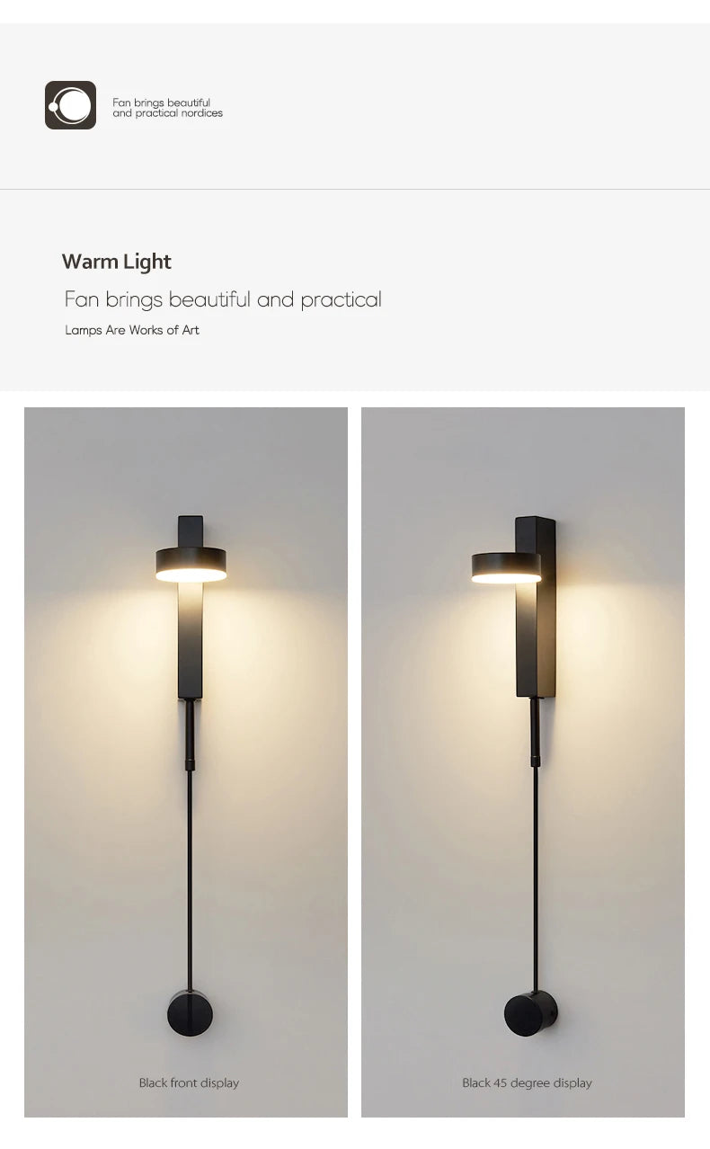 Modern Tv 2023 New Led Lamp Bedside Table Bedroom Lights for Living Room Decor Wall Indoor Lighting