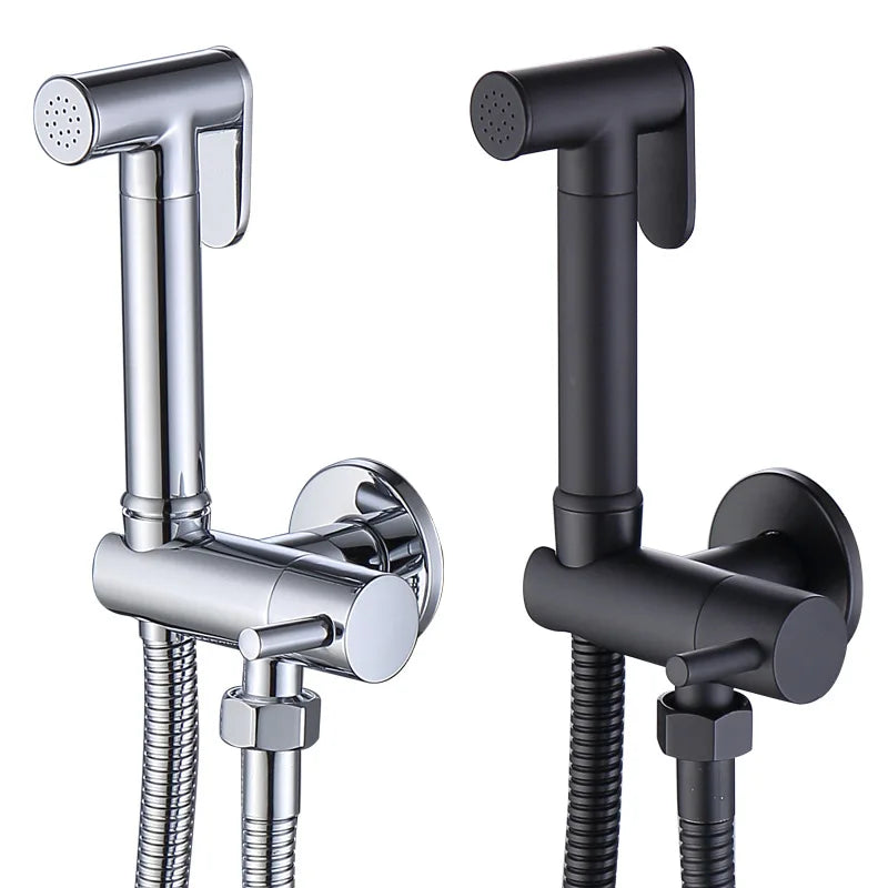 Portable Bidet Sprayer Brass Toilet Faucet Cold Water Bathroom Mixer Shattaf Anal Douche Hygienic Shower