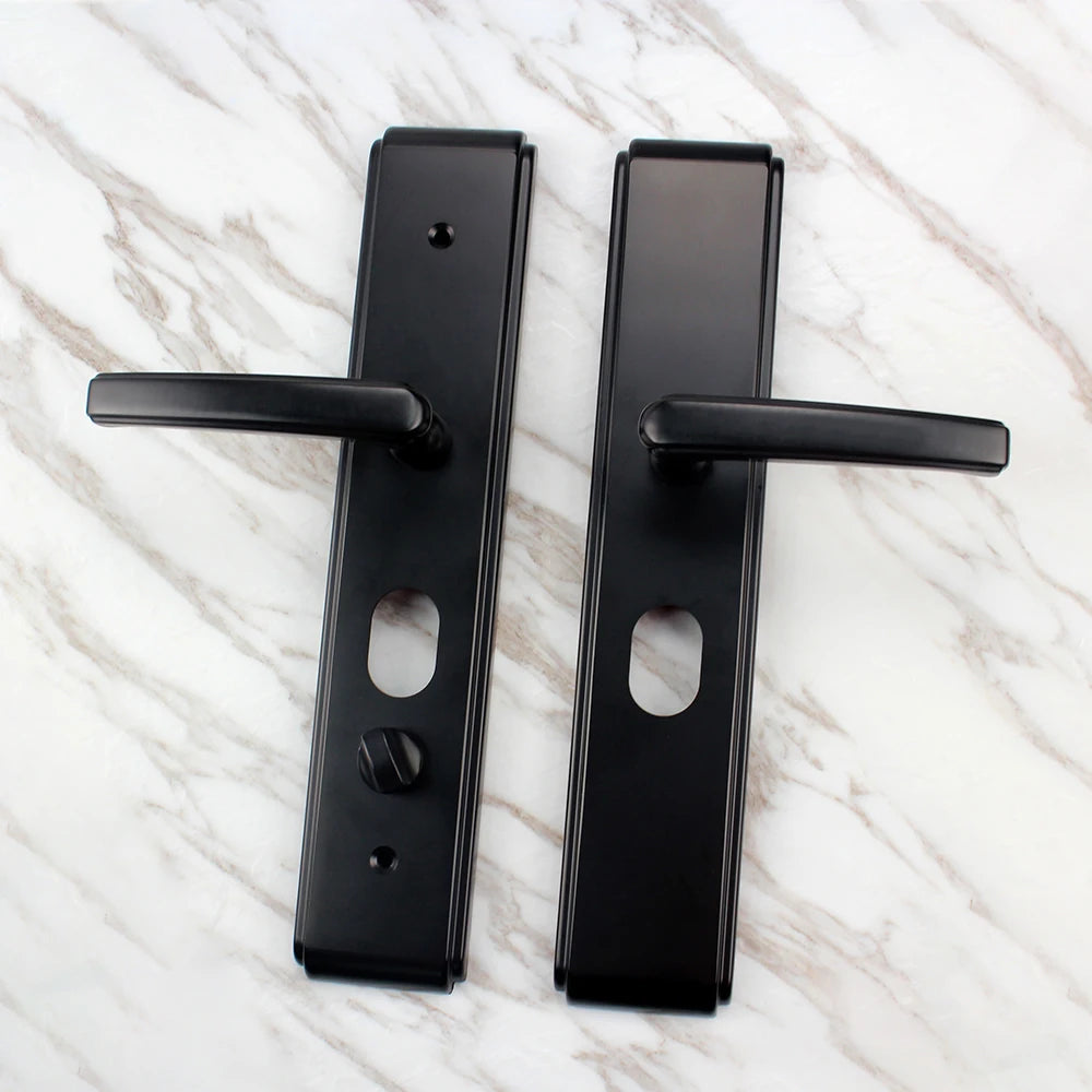 High Security Anti-theft Stainless Steel 304 Mechanical Door Lock Matt Black Panel Lock with Four Spring Bolt