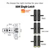 Tediton Smart Locks for Front Door Digital Electric Keyless Aluminum Alloy Fingerprint Tuya Smart Door Lock