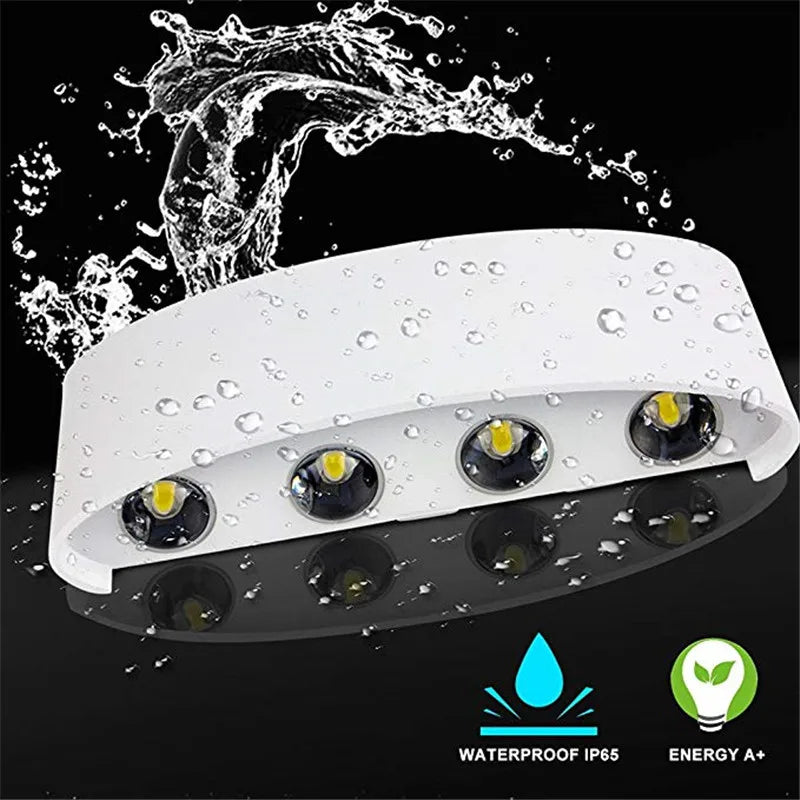 LED Wall Light 2W 6W 8W Waterproof Outdoor Wall Lamp Garden Porch Light Decor for Bathroom Bedroom Living Room AC85-265V