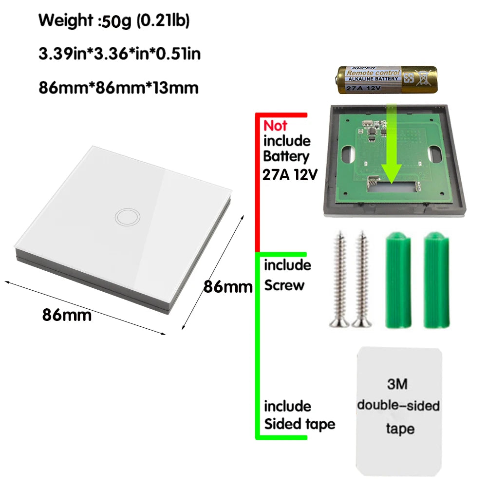 Mini WiFi Light Switch Timer Wall panel switch RF 220V Controller Tuya Smart Life APP Control Work With Alexa for Home Appliance