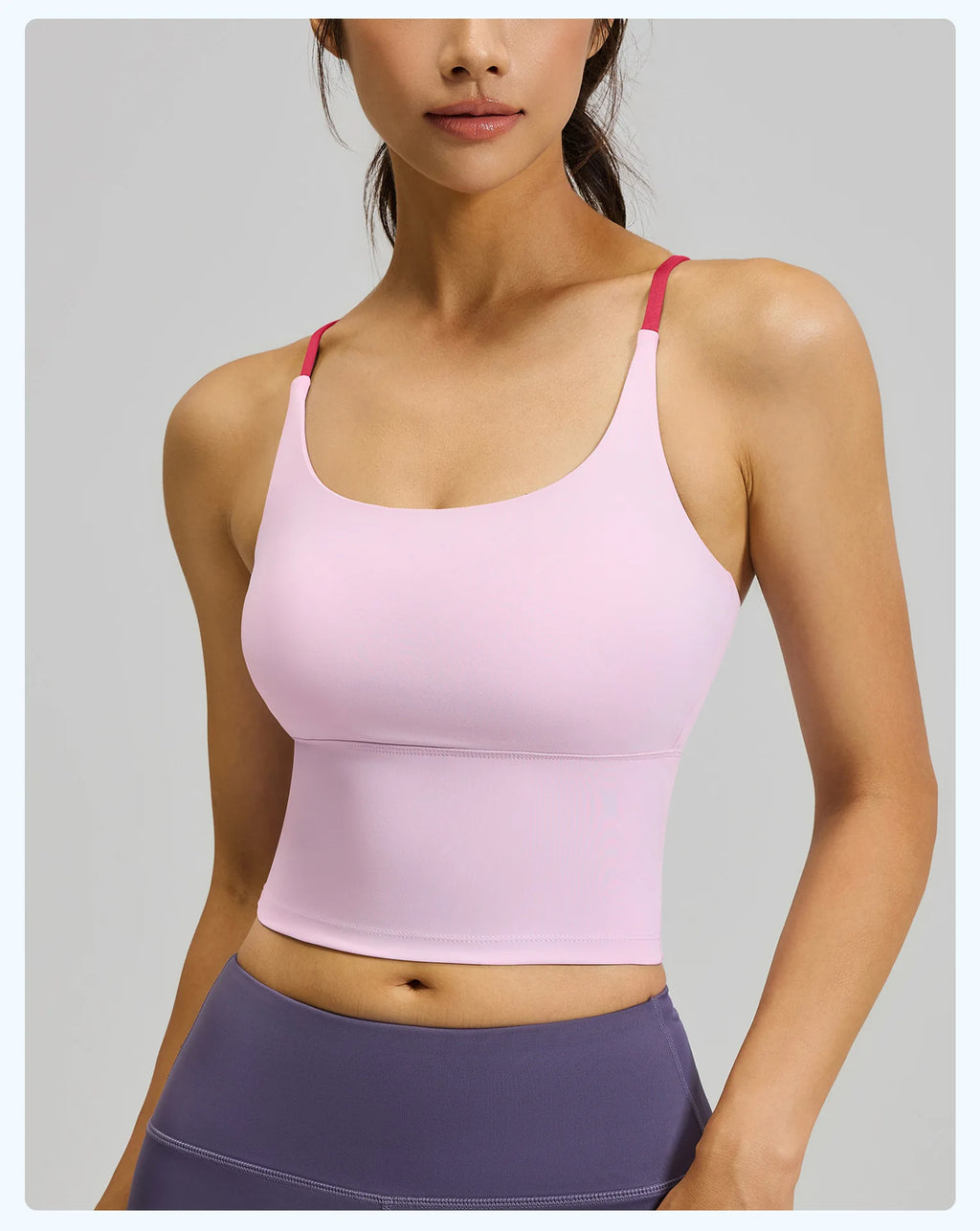 High Quality Women Gym Set Shock Proof Blocking Color Bra High-waisted Butt Scrunch Buttery Soft Fitness Set for Outdoor Running