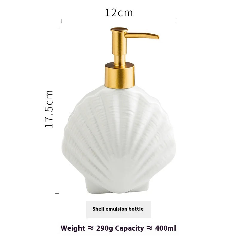 Minimalist Nordic Style Ceramic Dispensing Bottle for Hand Soap Shower Gel or Shampoo Hotel Bathroom Set Supplies