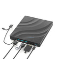 7 in 1 External Optical Drive DVD RW Burner with USB Type C Flash Drive & Card Reader for Laptop