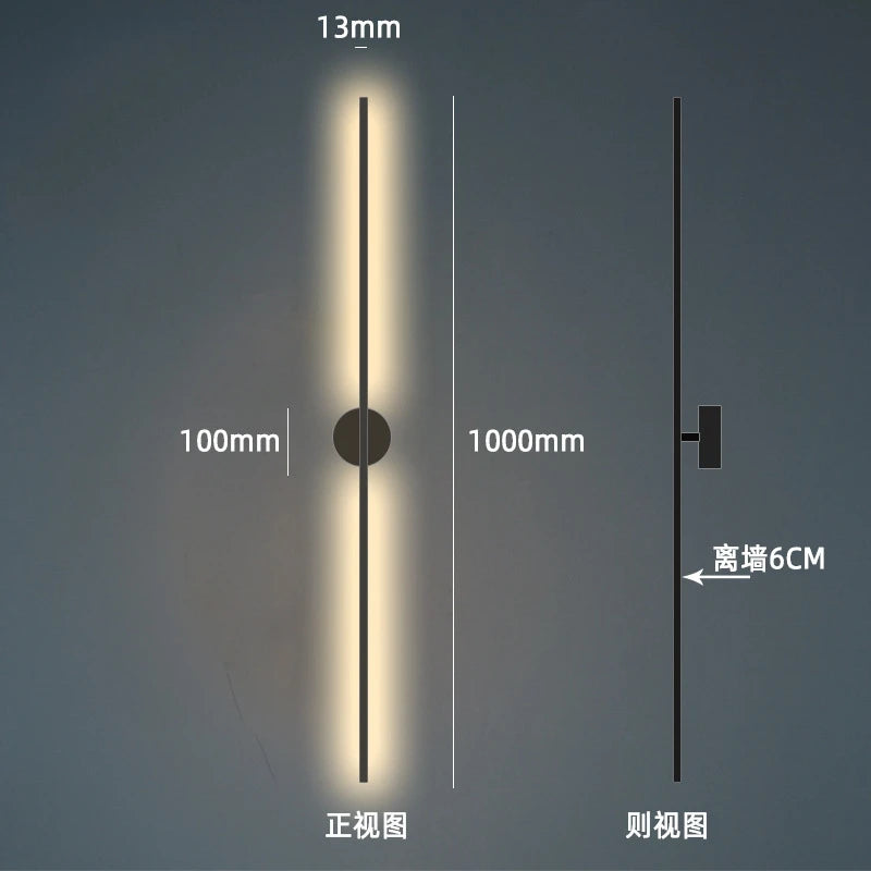 Modern Simple Line Wall Lamps Nordic Living Room Luxury Wall Decor Led Wall Light Creative Aisle Rotating Lam Wall Sconce Lights