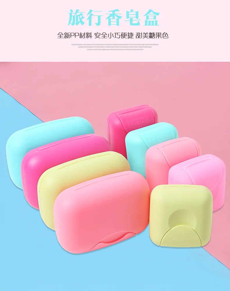 Plastic Travel Soap Box Dish Plate Case Case Holder Container Wash Shower Home Shower Bathroom Sealed Soap Case