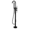 Brass Stainless Steel Dual Freestanding Bath Shower Mixer Floor Stand Mounted Tub Filler Bathtub Faucet Slide Bar Hotel Use
