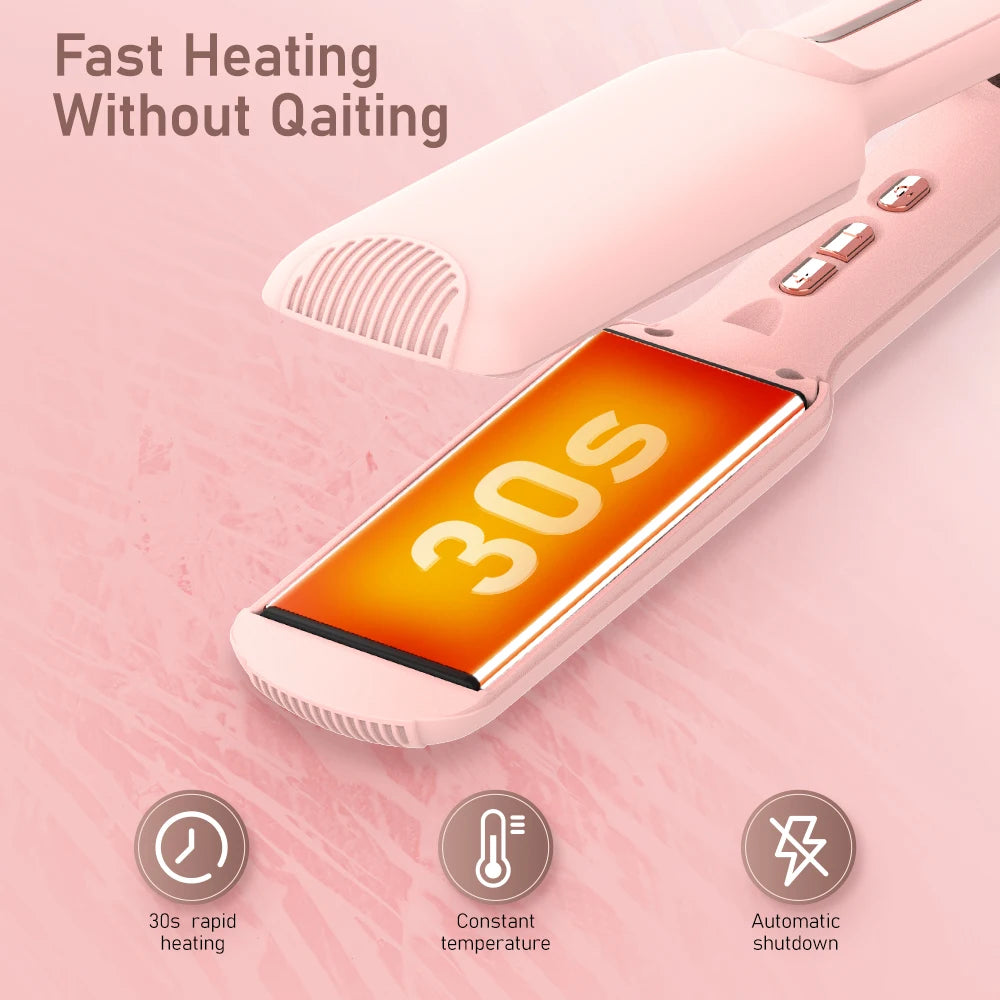 U.S. Spot Infrared Hair Straightener Flat Iron Dual Voltage Infrared Hair Care Professional Styling Tool for Salon Home Use