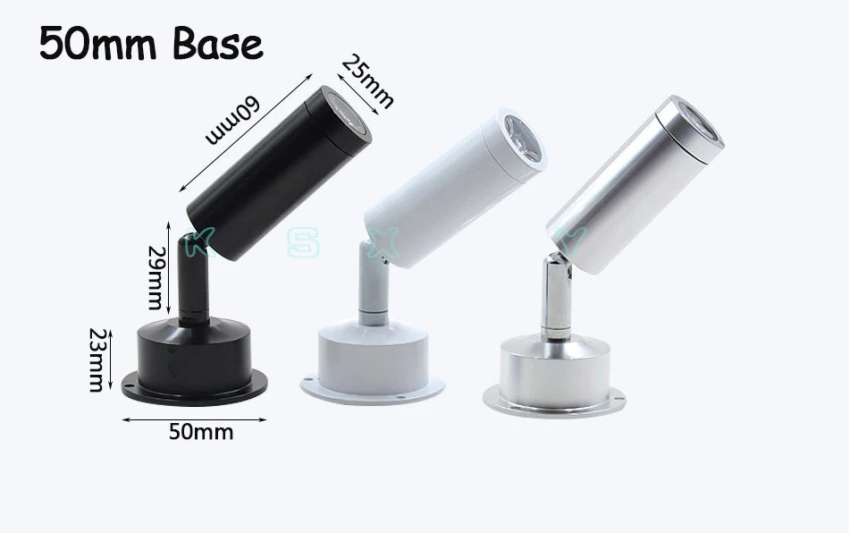 LED Wall Lamp Knob Switch 90-260V 3W Modern Bedroom Bedside Lamp Black White Light Body 360 Degree Angle Adjustable Wall Light