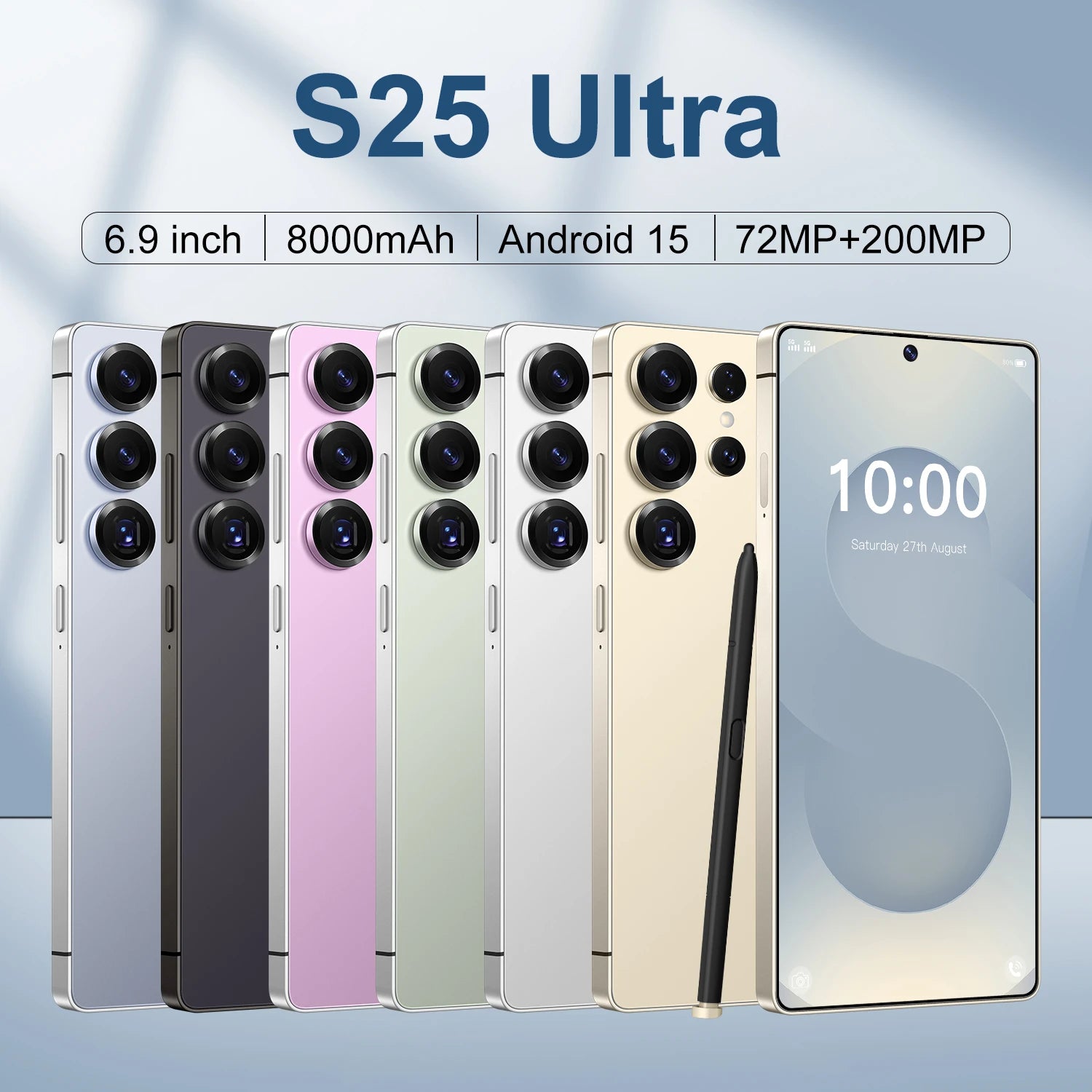 S25 Ultra 16GB+1TB Smartphone Android 14.0 Mobile Phones 7.3inch Unlocked Dual Card 5G Phones